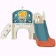 preview thumbnail 28 of 36, Kids Castle Slide Playset: Freestanding Structure with Slide, Tunnel, Ring Toss, Basketball Hoop, and Toy Storage