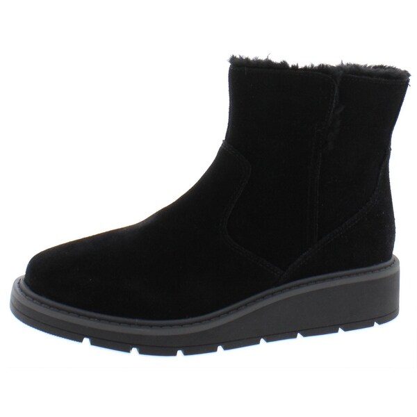 Clarks Womens Ivory Opal Winter Boots Suede Waterproof