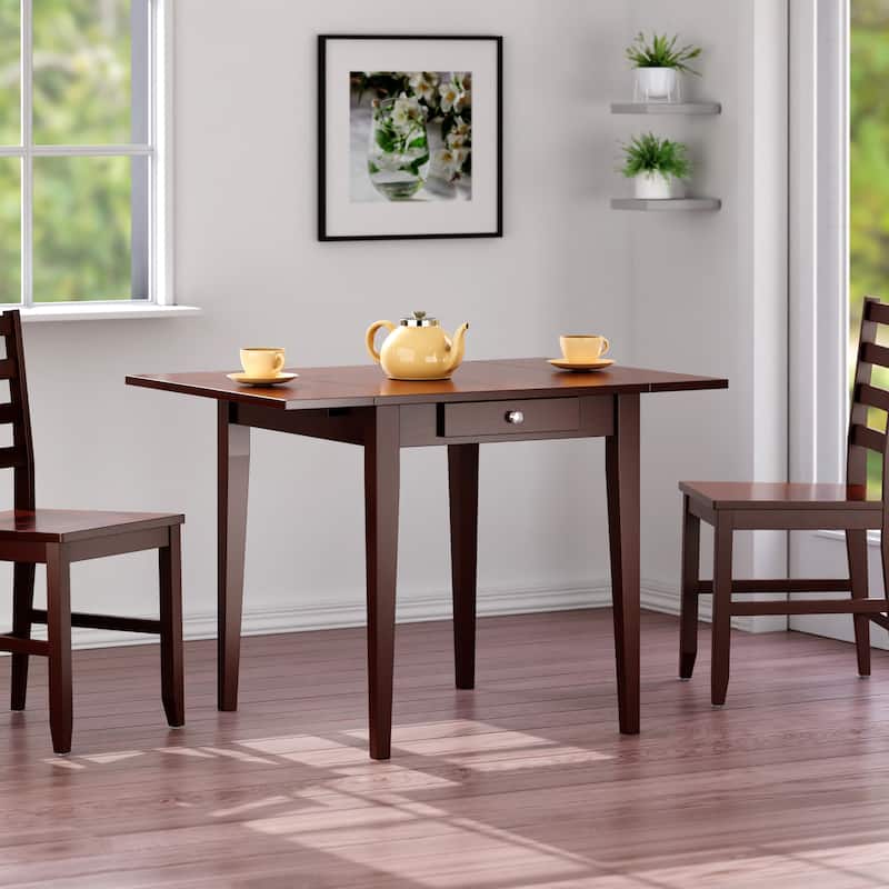 Hamilton Double Drop Leaf Dining Table, Walnut - 41.73"W x 30.55"D x 29.13"H