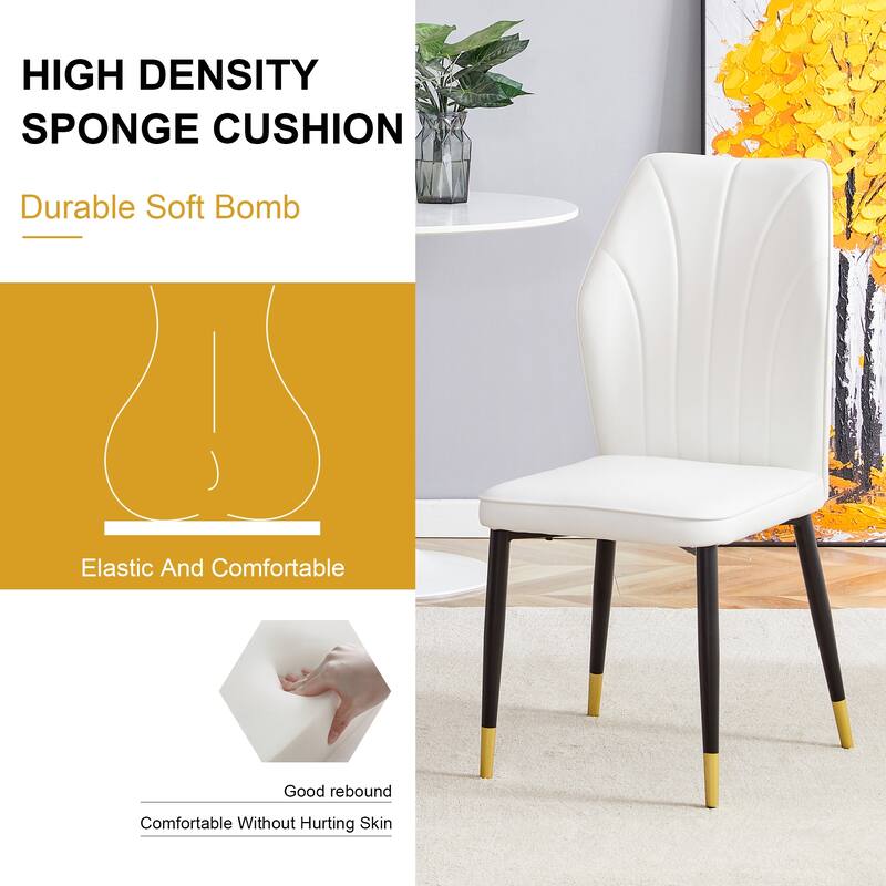 Modern 5-Piece Dining Set with Rectangular Table & Widened Backrest Chairs