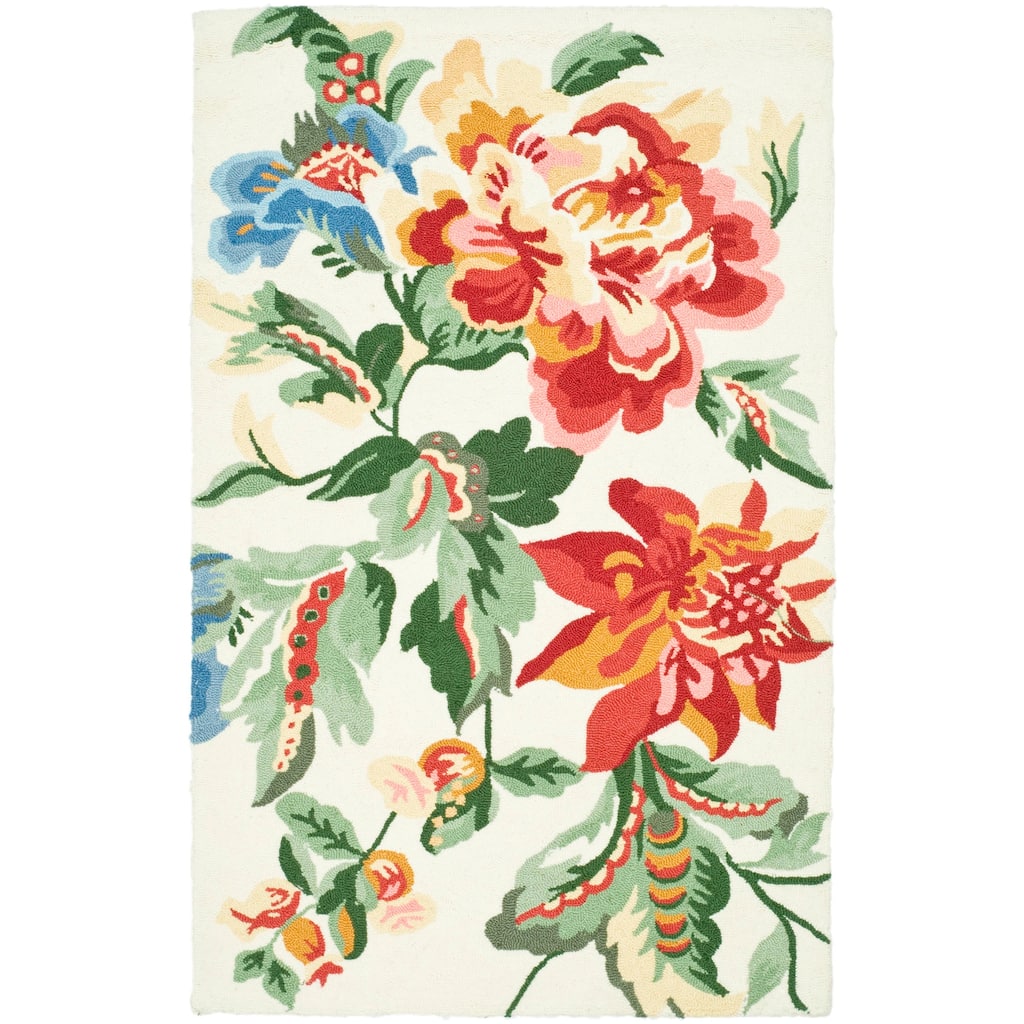 SAFAVIEH Handmade Chelsea Coralien French Country Wool Rug