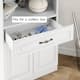 Living Skog Galiano 73'' White Corner Pantry Kitchen Storage Cabinet Hutch For Microwave with Drawer