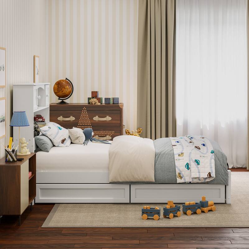 Hadley Platform Bed with Panel Footboard and Storage Drawers