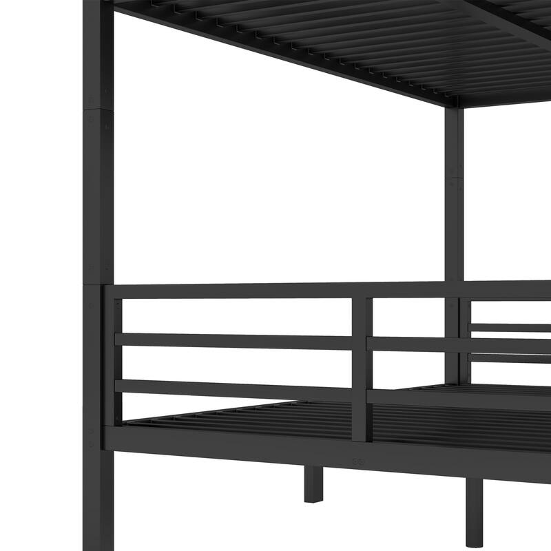 Metal Bunk Bed for Teens and Adults, Space-Saving Design, Noise Reduced