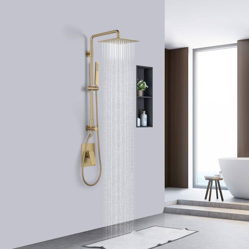 Cube Pressure Balanced 2-Function Shower Column with Rough In Valve