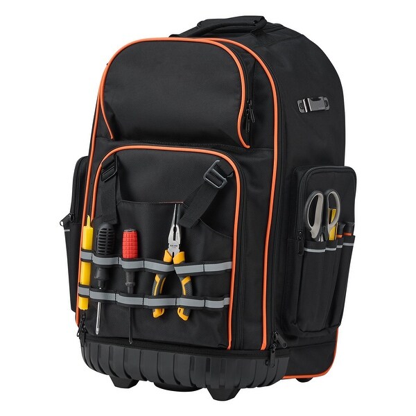 Heavy Duty Rolling Tool Bag with 72 Pockets for Easy Organization