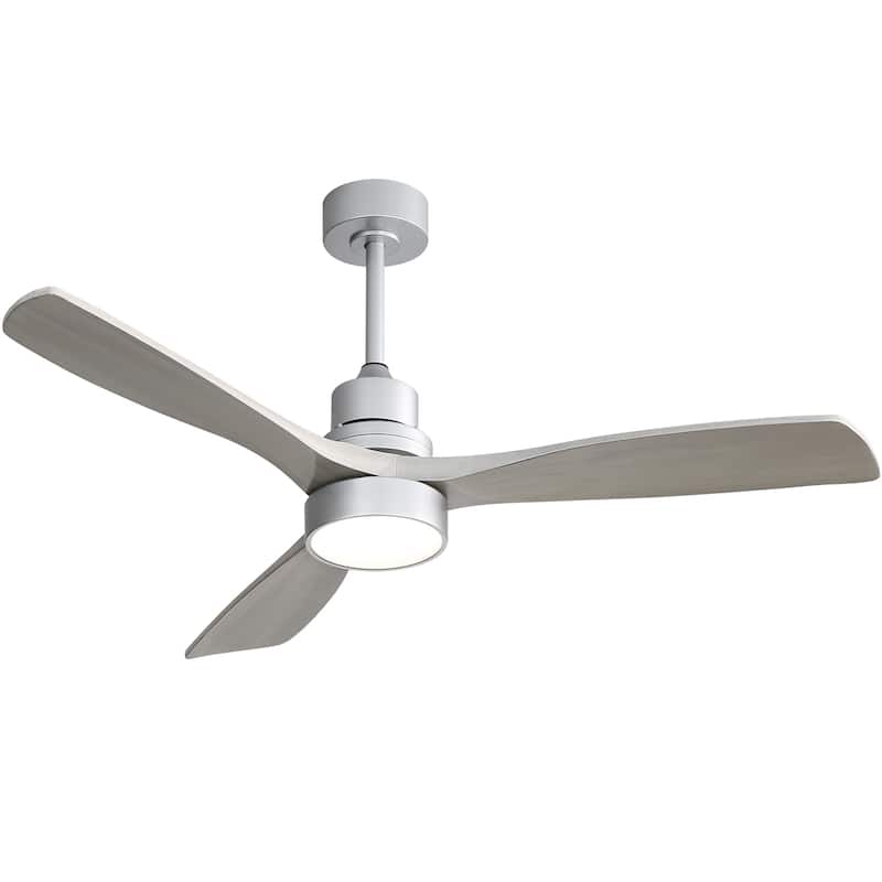48" and 52" Integrated LED Ceiling Fan with Light and Remote, Reversible DC Motor