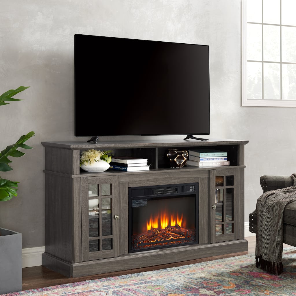 Classic Fireplace TV Stand for TV Up to 65", Modern Entertainment Console