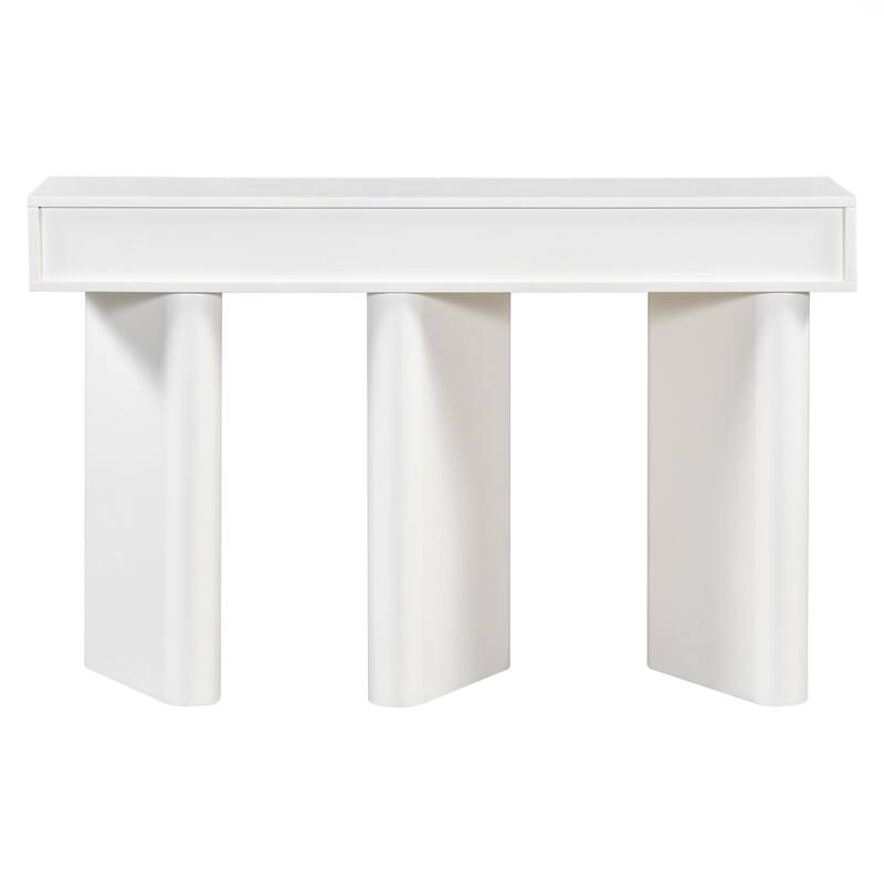 Modern Entryway Table with 2 Curved Drawers,Space-Saving Hallway Table ,Contemporary Narrow Sofa Table for Living Room,Bedroom