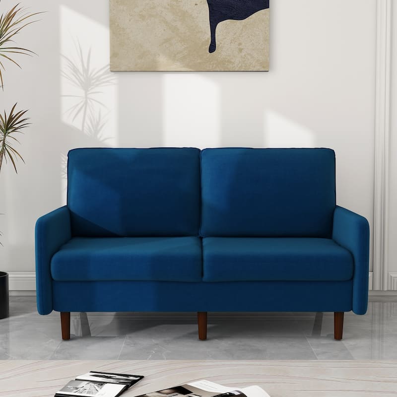 56.88" Modern Couch Velvet Loveseat Sofa for Living Room Furniture