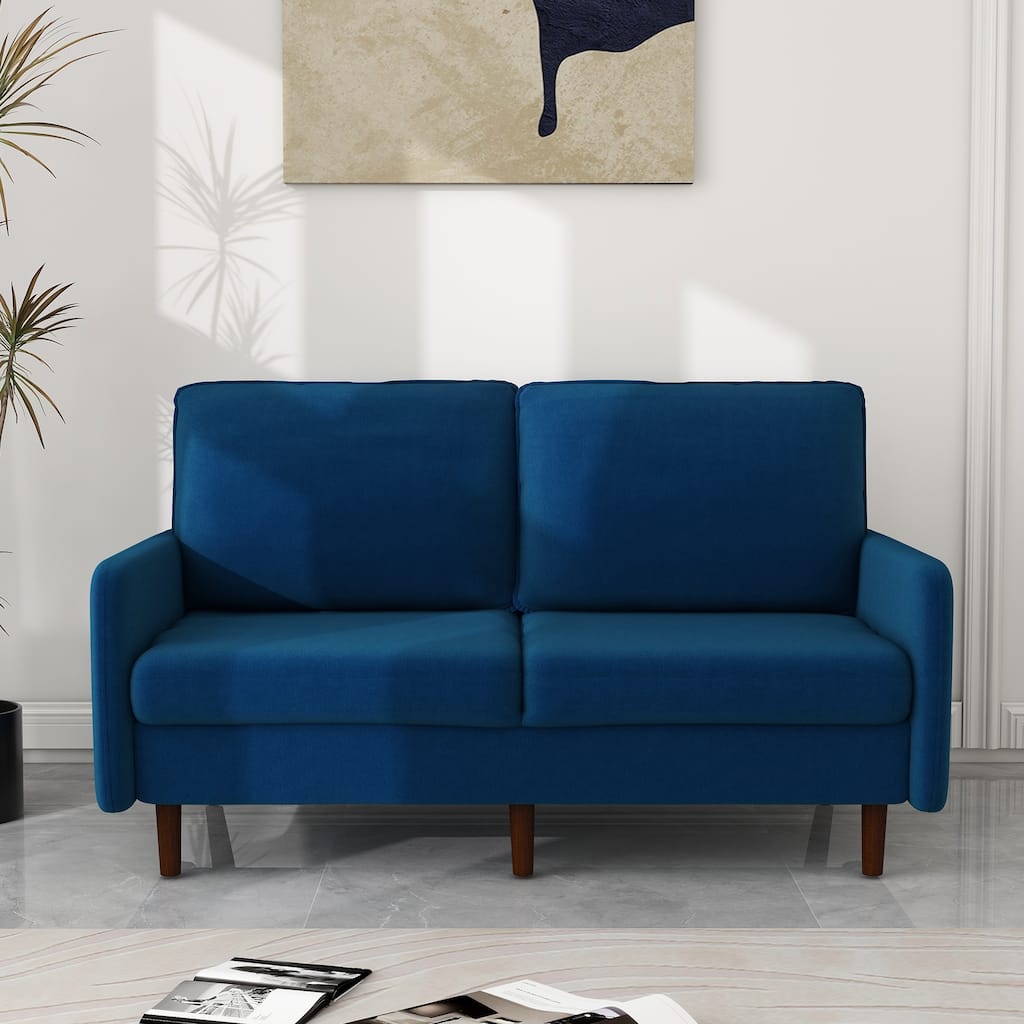 56.88" Modern Couch Velvet Loveseat Sofa for Living Room Furniture