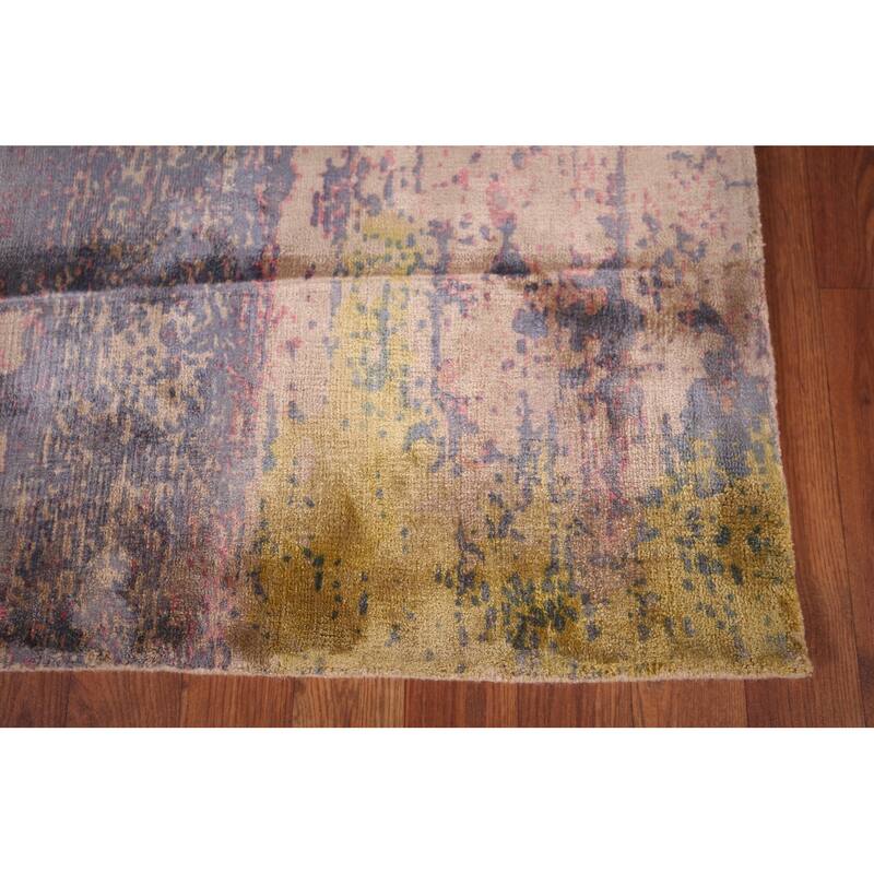 Abstract Modern Area Rug Handmade Wool Carpet - 5'5" X 7'9"
