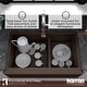 preview thumbnail 66 of 65, Karran Farmhouse/Apron-Front Quartz Double Bowl Kitchen Sink Kit