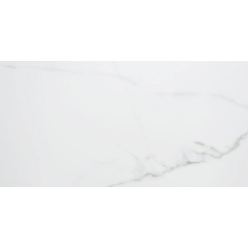 Chronos 13x26 White/ Gold Matte Porcelain Tile - Floor, Wall - Large Format - 4 x 4 Sample - White/ Gold