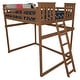 preview thumbnail 10 of 15, Pine Full Mission Loft Bed with End Ladder Asbury Stain