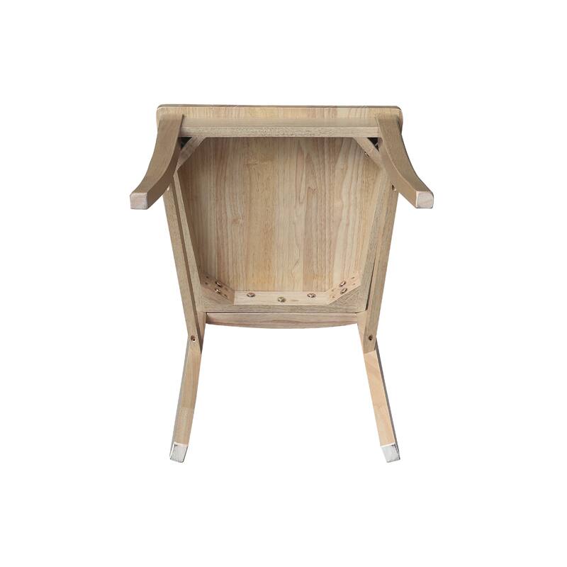 International Concepts Solid Wood Roma Ladderback Dining Chairs, Set of 2