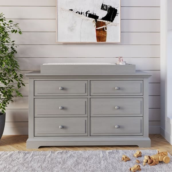 slide 2 of 20, Child Craft Jordyn Changing Table Topper Lunar Gray