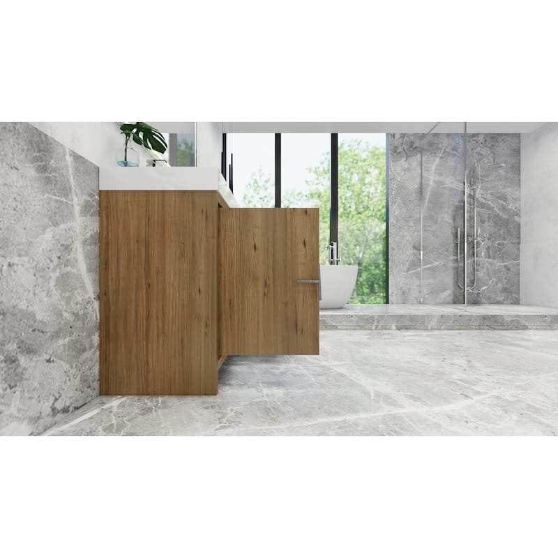 Dove 60'' Freestanding Vanity with Double Reinforced Acrylic Sink