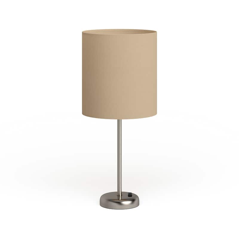 Porch & Den Custer Metal/ Fabric Lamp with Charging Outlet