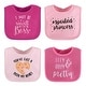 preview thumbnail 5 of 4, The Peanutshell 8 Pk Terry Bibs - Girl Foods