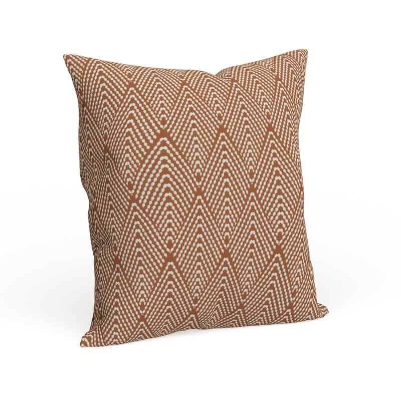Carson Carrington Verdalsora Geometric Print Pillow - 20" x 20" - Orange