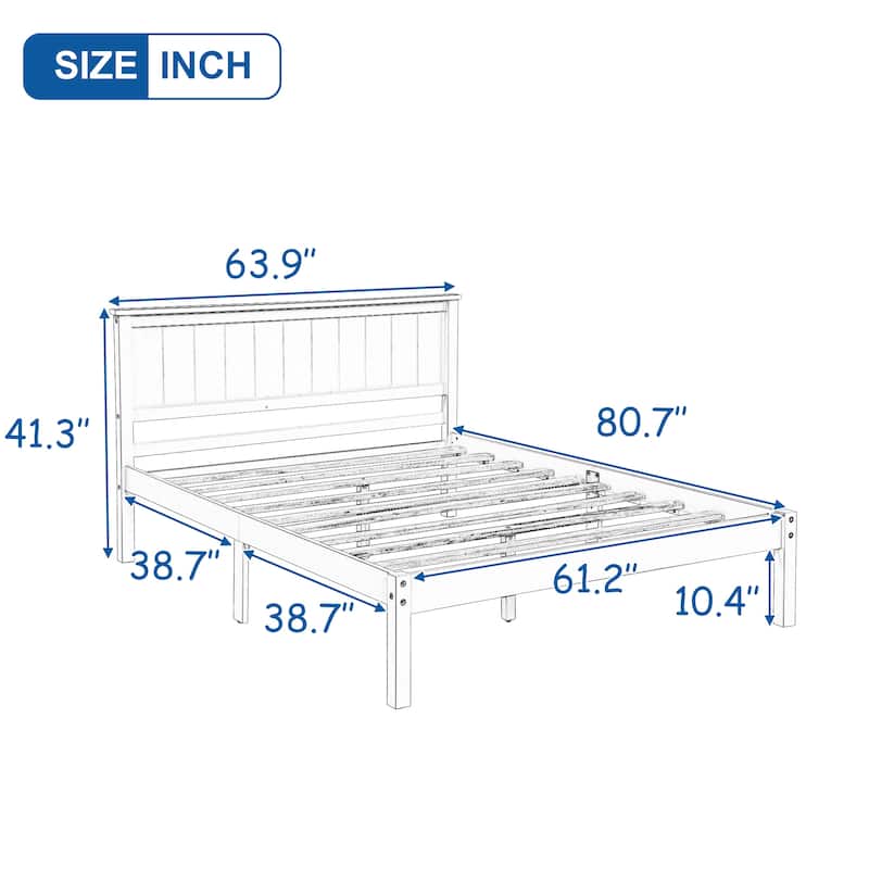 Platform Bed Frame with Headboard