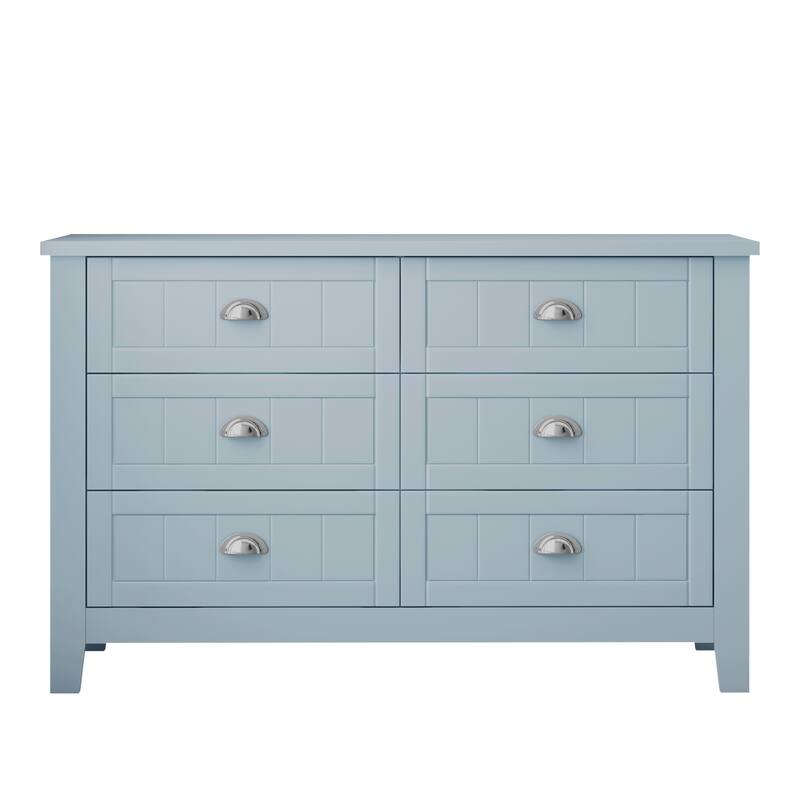 Drawer Dresser Cabinet with Retro Shell-Shaped Handle