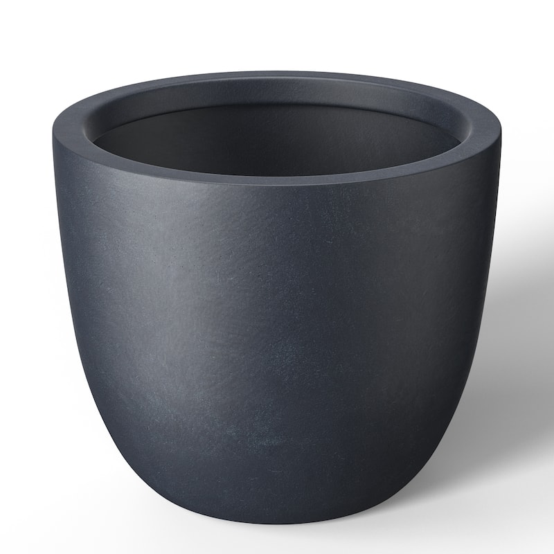 Tall Concrete Round Plant Pots / Large Indoor and Outdoor flower Planters