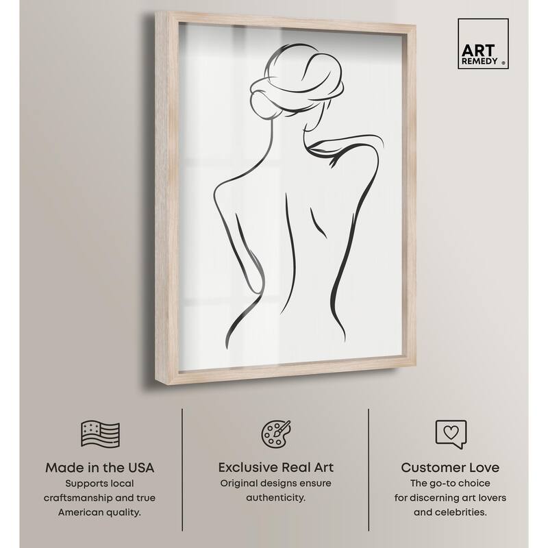 Woman in Contour III Shadowbox by Art Remedy
