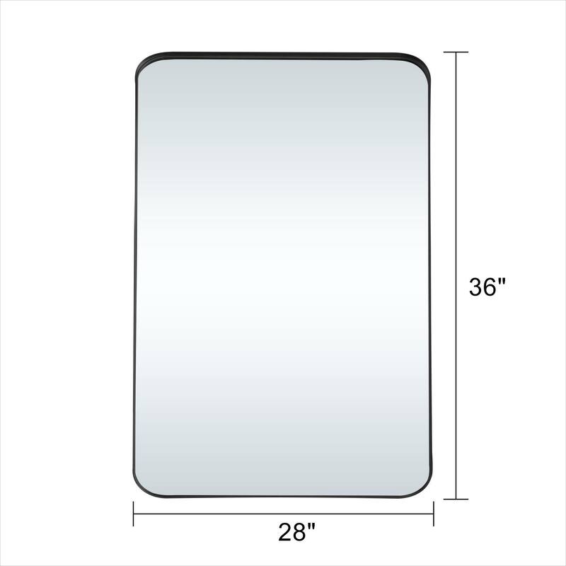 Modern Deep Rectangle Round Corner Wall Mirrors for Bathroom Mirror