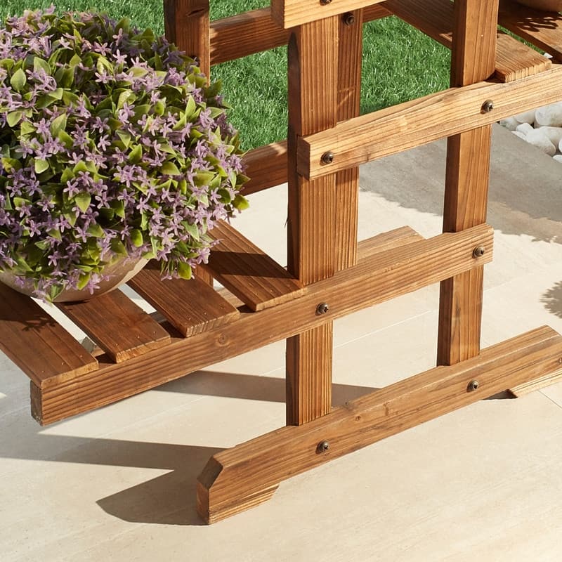 Patio Festival Outdoor Zigzag Pallet Plant Stand