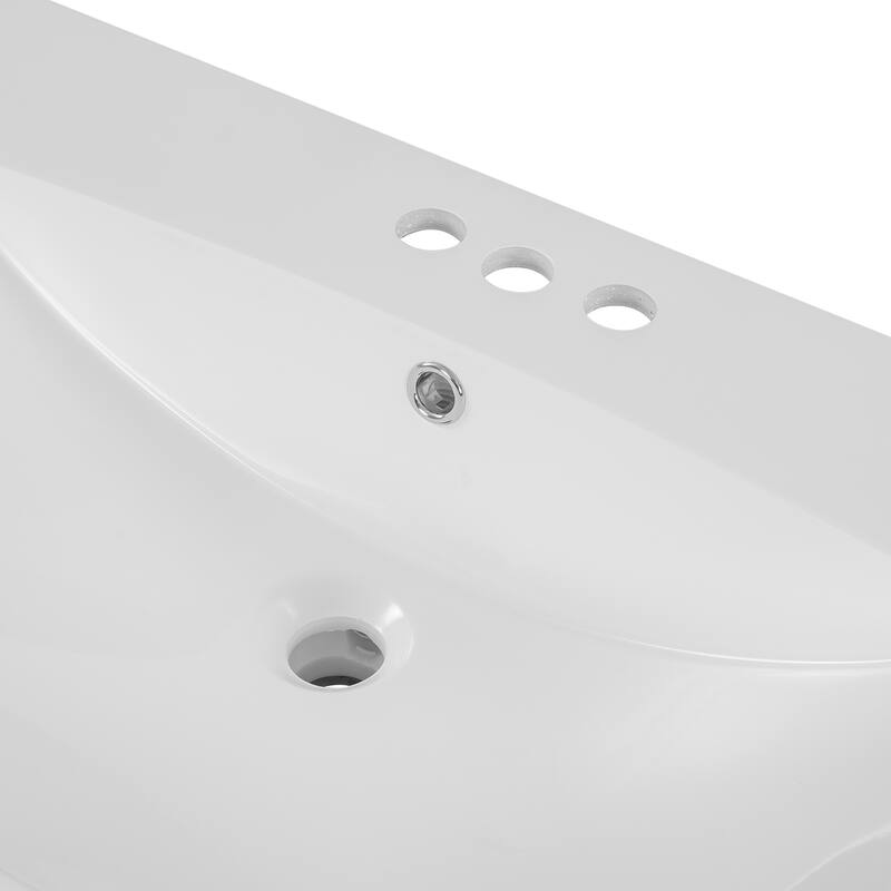 Topcraft Ceramic Bathroom Vanity Sink Top with Overflow