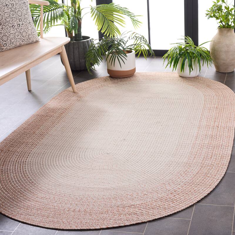 SAFAVIEH Handmade Braided Eiry Washable Indoor/Outdoor Rug - Weather Resistant & Easy Cleaning