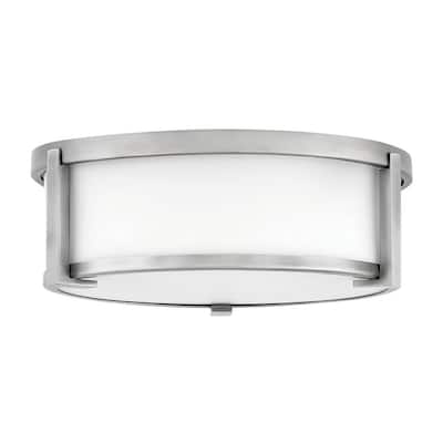 Hinkley Lighting Lowell 2 Light 13" Wide Flush Mount Drum Ceiling