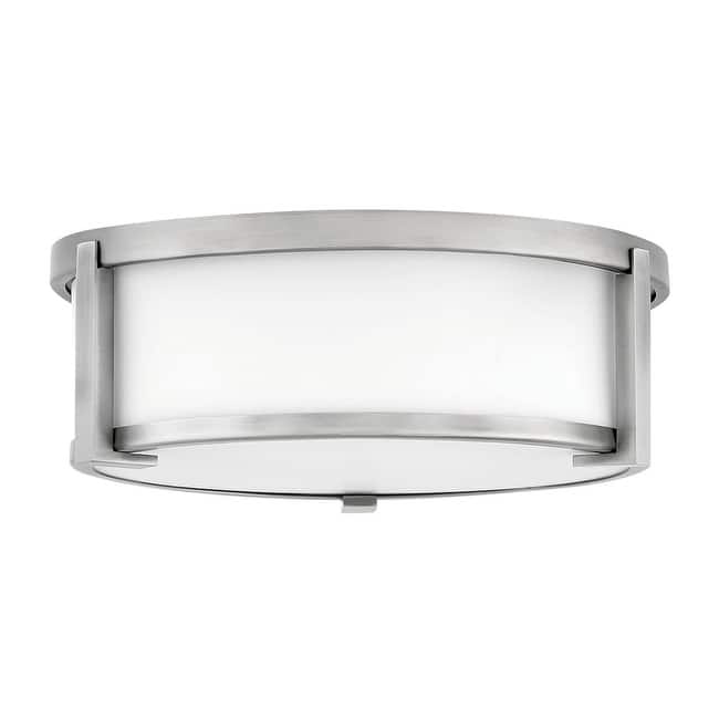 Hinkley Lighting Lowell 2 Light 13" Wide Flush Mount Drum Ceiling