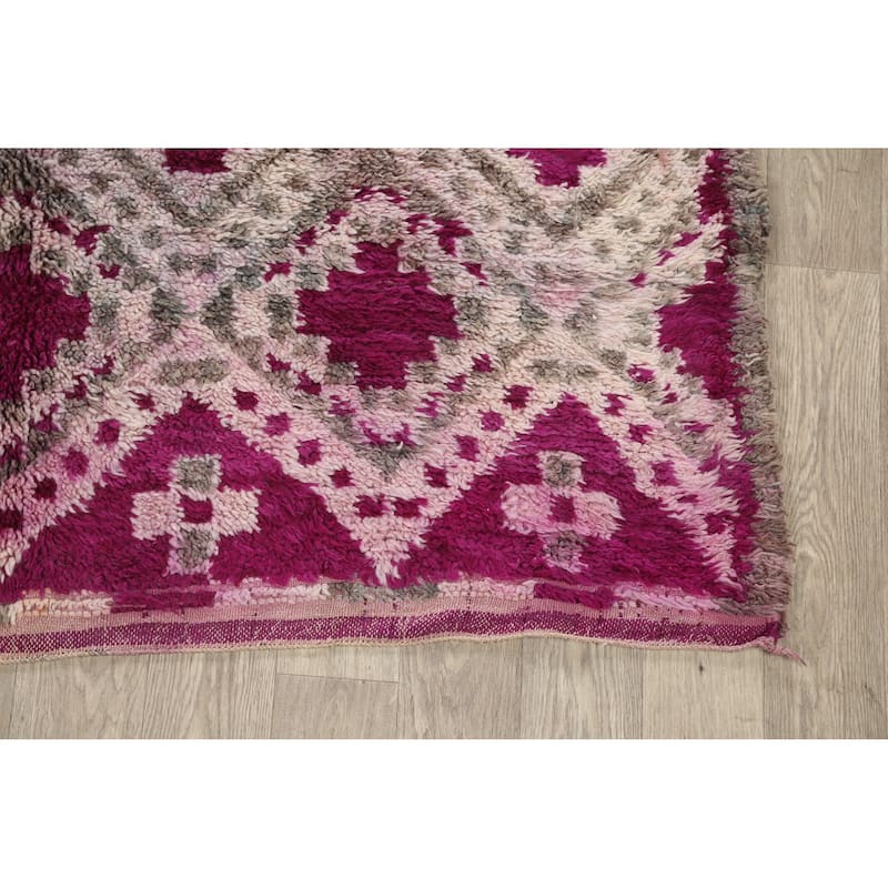 Tribal Moroccan Oriental Home Decor Area Rug Wool Hand-knotted Carpet - 5'11" x 10'10"