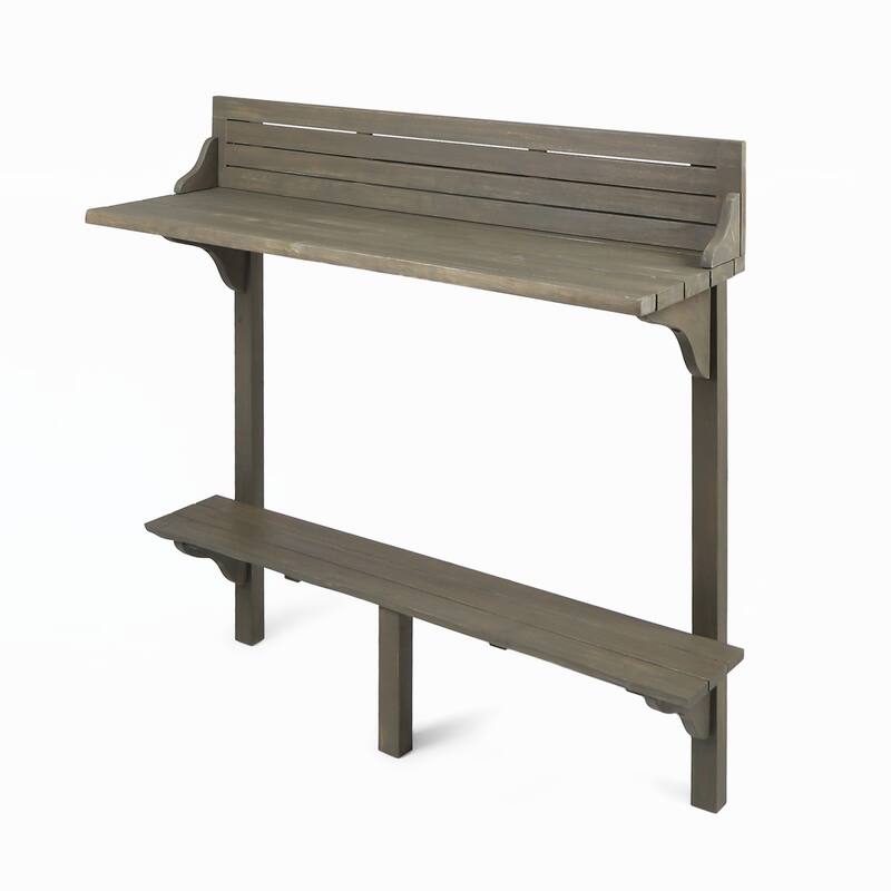 Outdoor Acacia Wood Balcony Bar Table