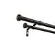 preview thumbnail 5 of 6, ATI Home Topper Double Curtain Rod and Finial Set 66" - 120" - Matte Bronze