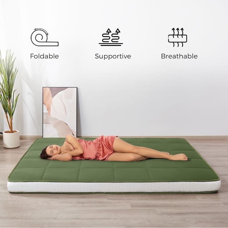6-IN Thick Floor Futon Mattress,Topper Mattress Pad