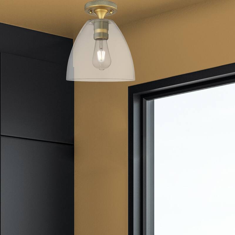 Innovations Lighting 434-1F-GBD-92 Crown Point 9" Wide Semi-Flush