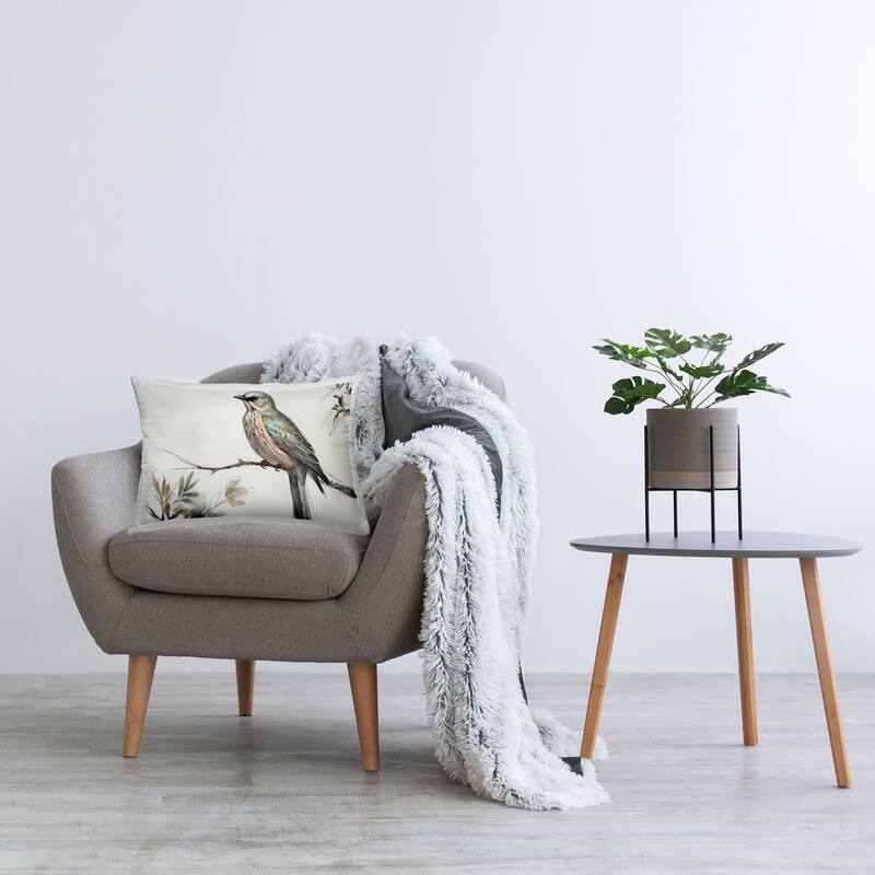 Stupell Stoic Bird Wildlife Study Decorative Printed Throw Pillow Design by LSR Creative Studio