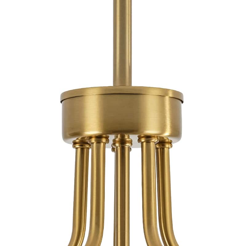 Contemporary 6-Light Round Sputnik Clear Glass Globe Chandelier 25.2in
