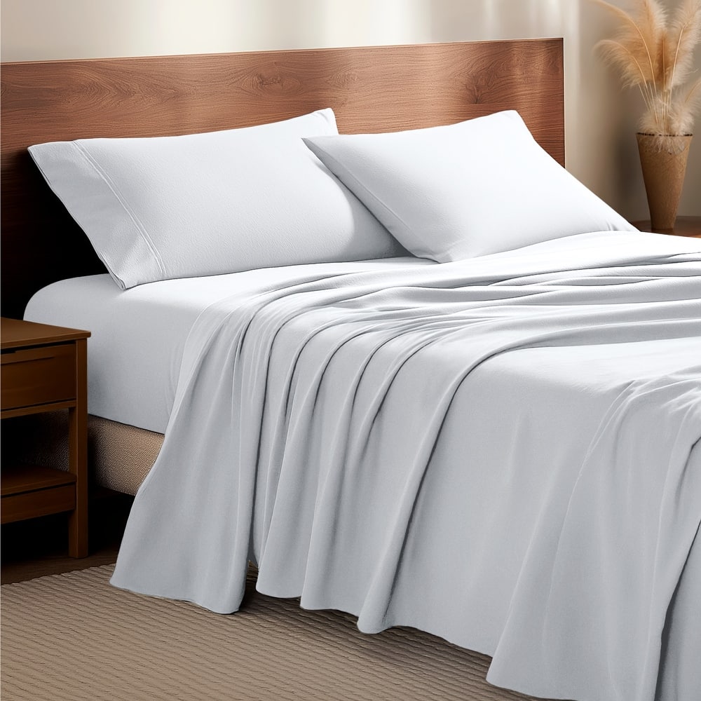 Bare Home Cotton Flannel Sheet Set - Velvety Soft Heavyweight