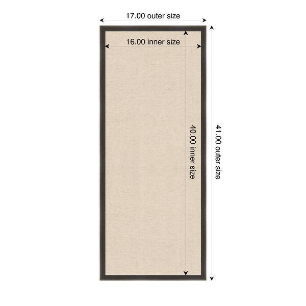 dimension image slide 35 of 91, Amanti Art Framed Fabric Pinboard Natural Linen Printed Bulletin Board