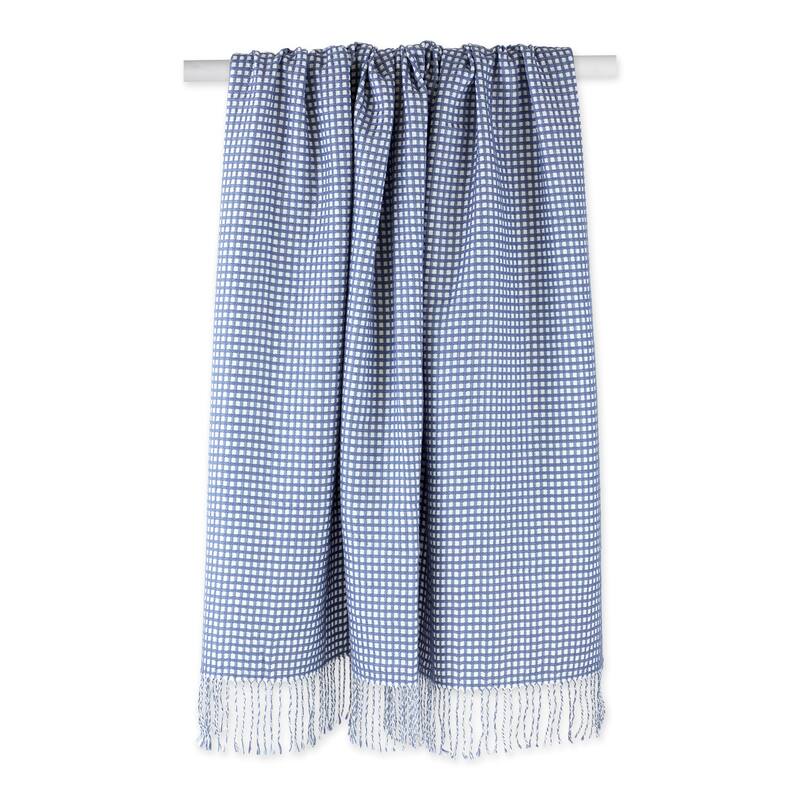DII Black & White Waffle Knit Throw