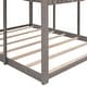 preview thumbnail 13 of 26, Full Over Full Wood Bunk Bed with Roof, Window, Guardrail & Ladder, Playhouse-Inspired, Safe & Durable Design, Antique Grey