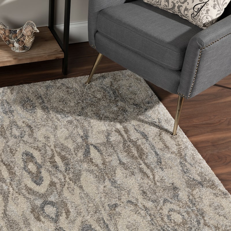 Addison Plano Bohemian Ikat GREY Area Rug