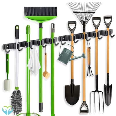 Broom Organizer Storage Tool Racks Stainless Steel