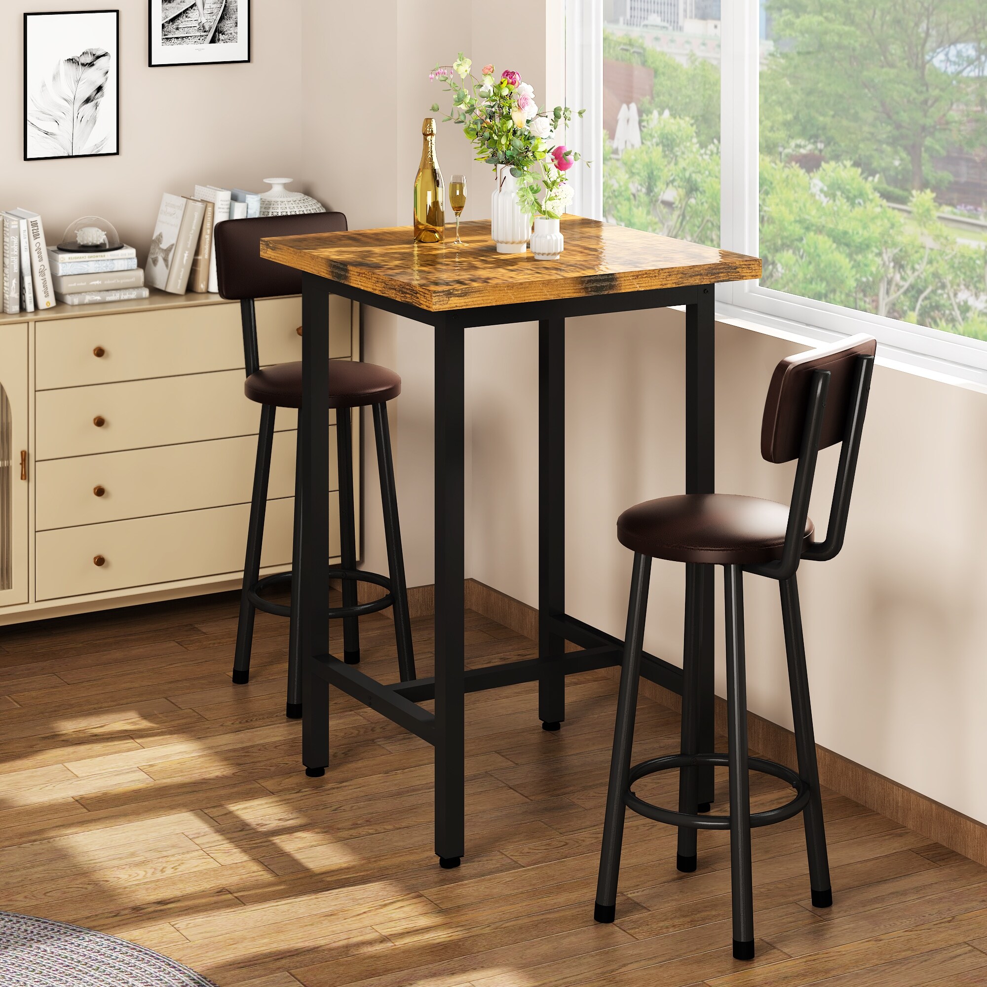 Square bar table set new arrivals