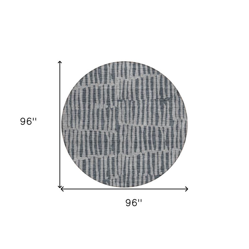 HomeRoots Striped Transitional Rectangle Outdoor Rug